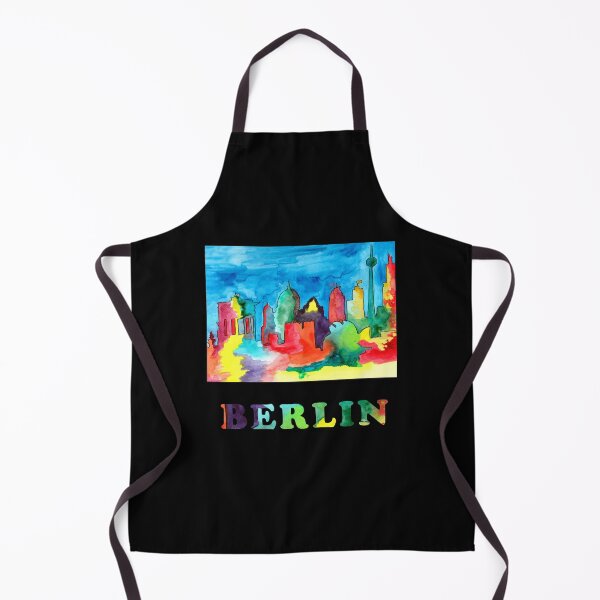 Item preview, Colorful watercolor sketch of Berlin landmarks designed and sold by ElenaEhrenberg.