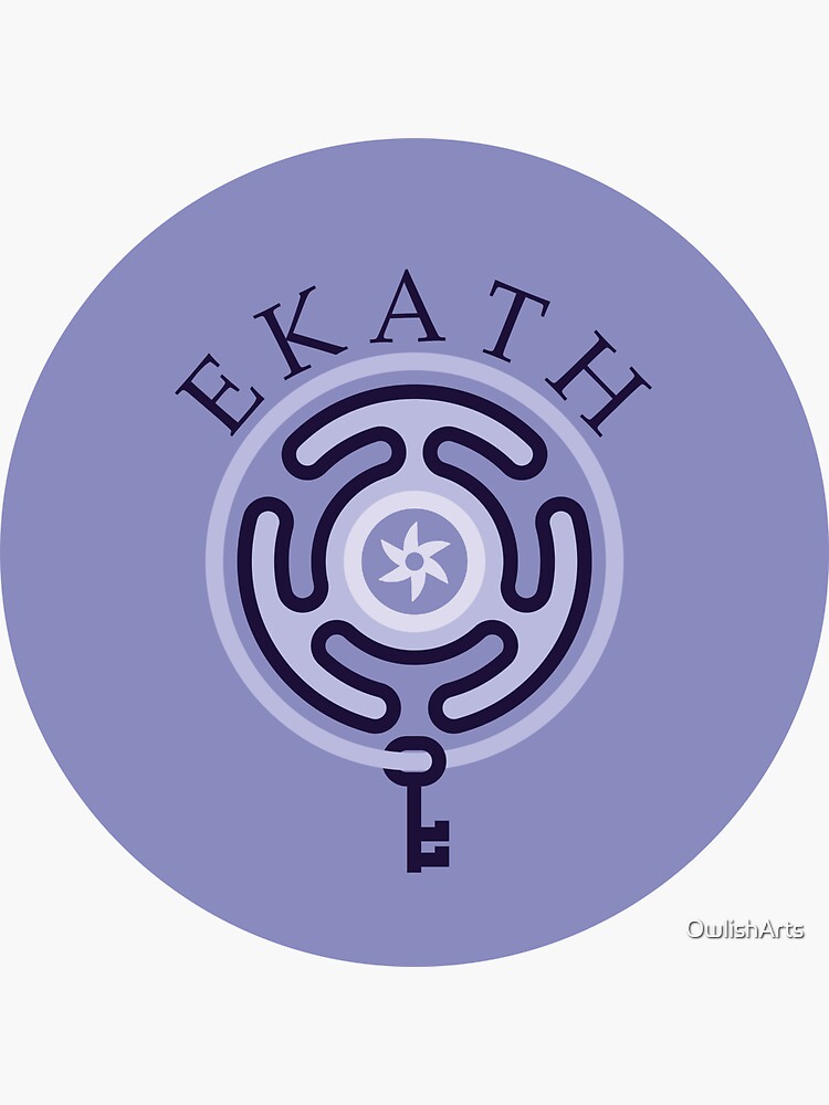 Thumbnail 3 of 3, Sticker, Hekate's Wheel Greek Goddess Design designed and sold by OwlishArts.