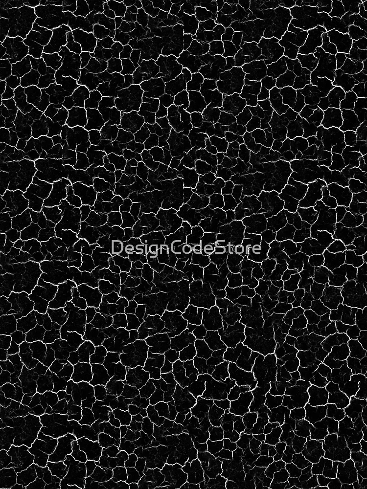 Thumbnail 3 of 3, Scarf, Black Cracked Pattern designed and sold by DesignCodeStore.