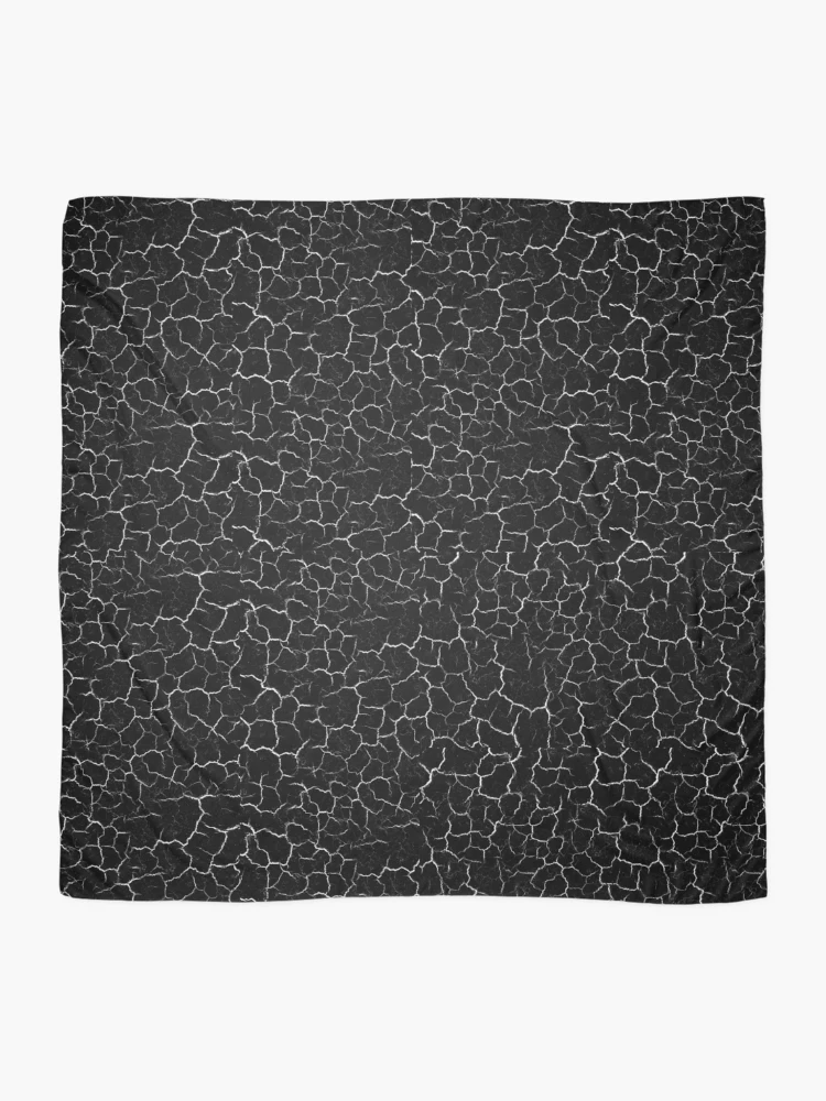 Thumbnail 2 of 3, Scarf, Black Cracked Pattern designed and sold by DesignCodeStore.