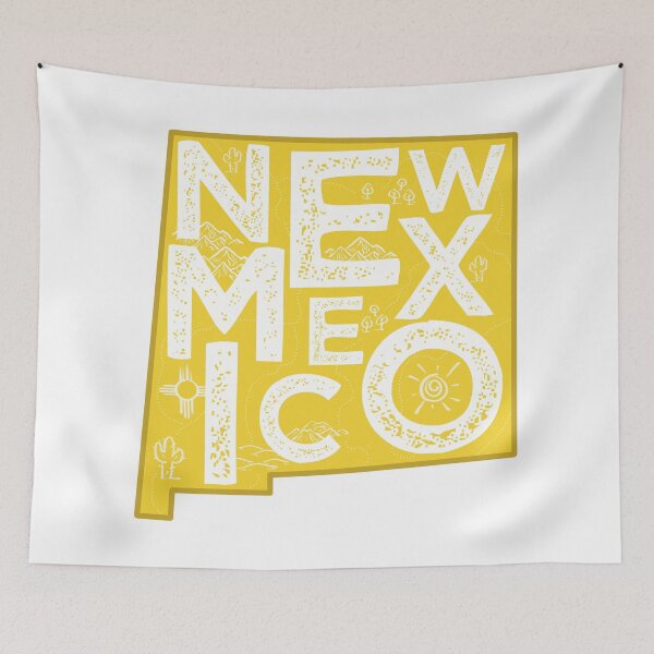 Item preview, New Mexico Map Typography Gold designed and sold by HelloGentry.
