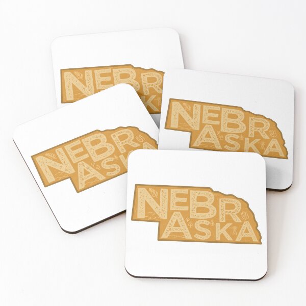 Item preview, Nebraska Map Typography Brown designed and sold by HelloGentry.