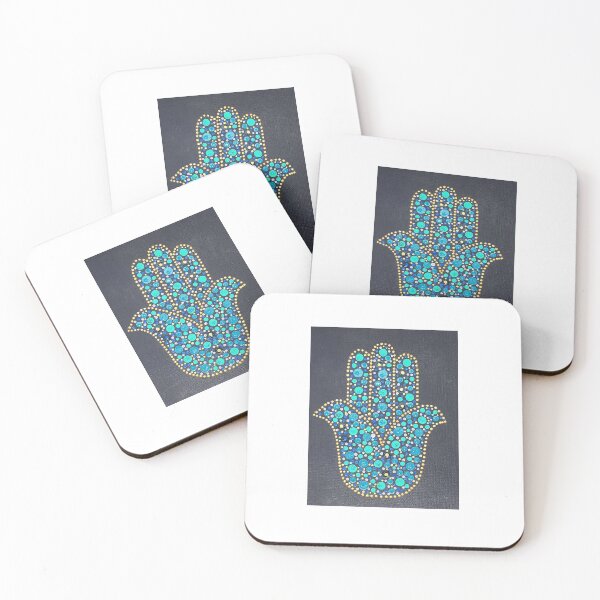 Item preview, Amulet painting Hamsa God's hand Hand Photima  spot painting Point to point designed and sold by craftswomens.