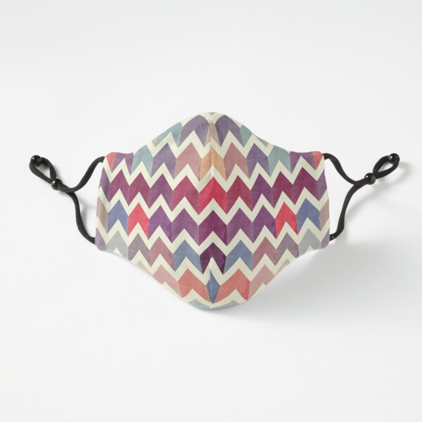 Watercolor Chevron Pattern VII Fitted 3-Layer