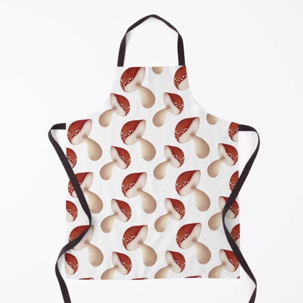 Item preview, Red and White hand drawn mushroom pattern designed and sold by Heather van der Dys.