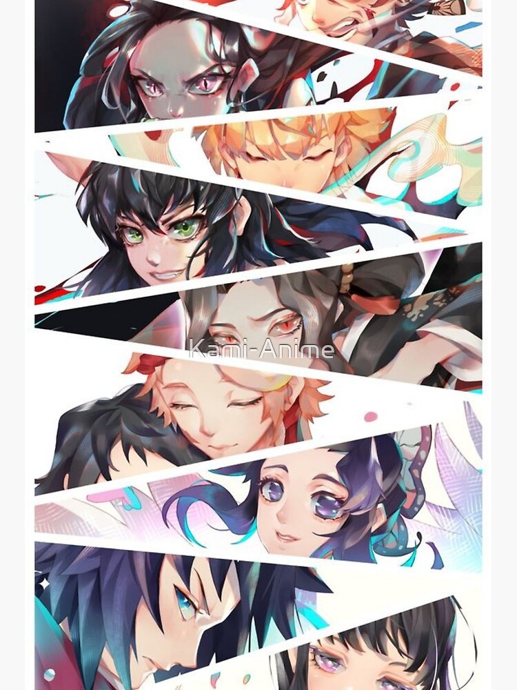 Eyes Demon Slayer Art Board Print By Kami Anime Redbubble