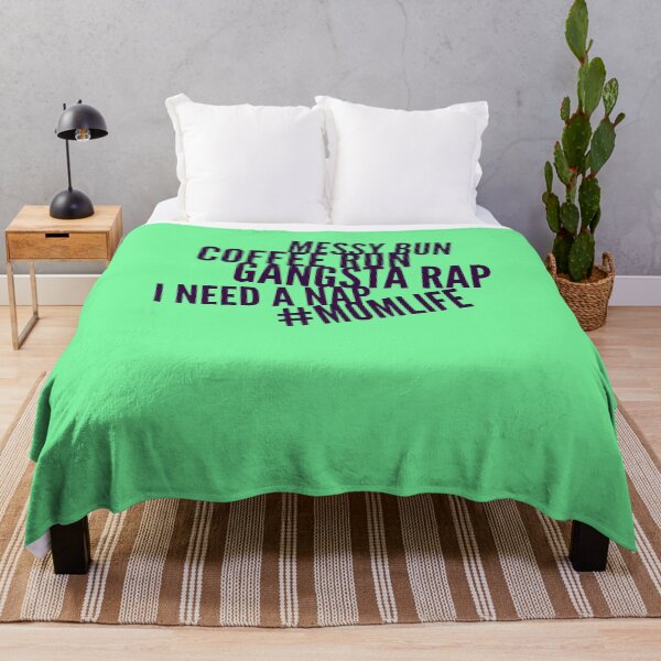 Item preview, Messy bun, coffee run, gangsta rap, I need a nap #momLIFE designed and sold by HamiltonmagicTs.