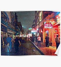 "Bourbon Street - New Orleans" Poster