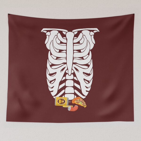 Item preview, Beer & Pizza Skeleton Ribcage Shirt,Beer & Pizza Skeleton Ribcage Halloween Costume T-shirt Tshirt Tee Shirt Gift Father Pregnancy Xray Junk Food Funny Couples College Joke Dad designed and sold by Ornuma.