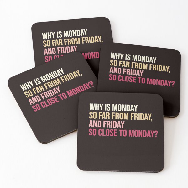 Item preview, Why is Monday so far from Friday, and Friday so close to Monday? designed and sold by amrmab.