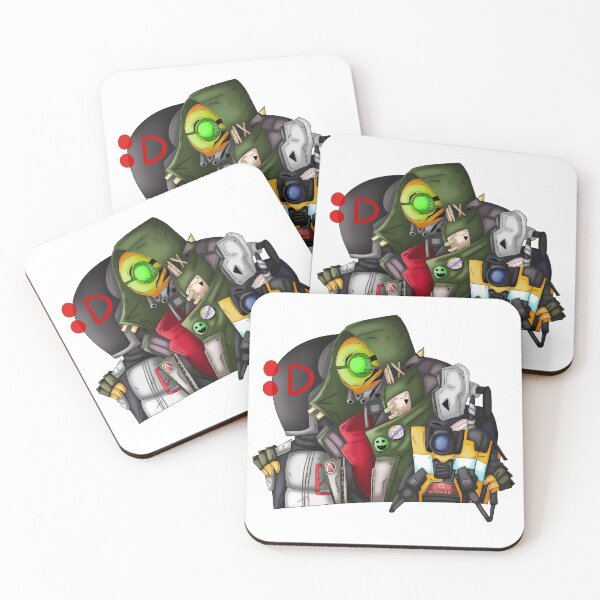 Borderlands Zer0, Fl4k and Claptrap Coasters (Set of 4)