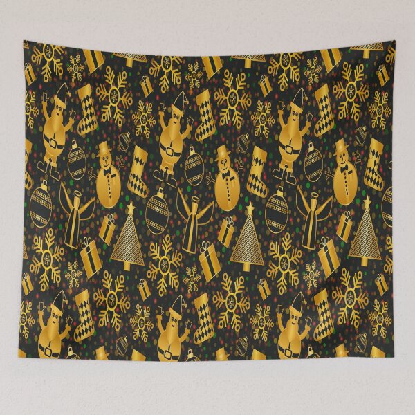Item preview, Gold Christmas Art Pattern designed and sold by customgiftstore.
