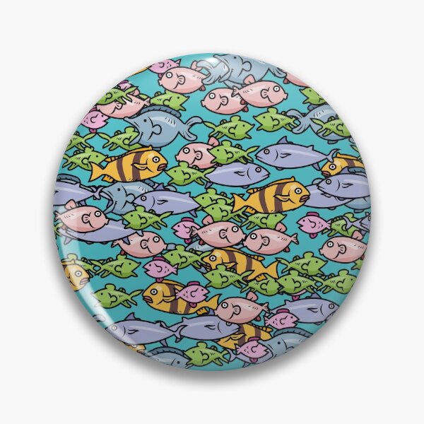 Item preview, Fish flock pattern underwater world designed and sold by Purple monkey.