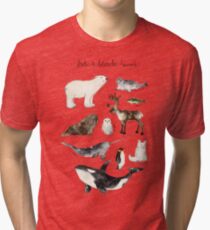 Arctic & Antarctic Animals Tri-blend T-Shirt