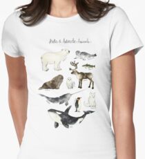 Arctic & Antarctic Animals Women's Fitted T-Shirt