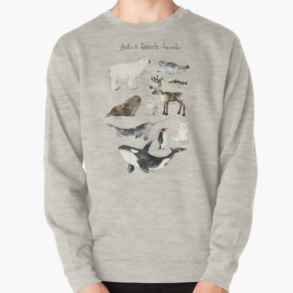 Arctic & Antarctic Animals Pullover Sweatshirt