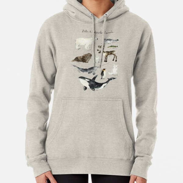Arctic & Antarctic Animals Pullover Hoodie