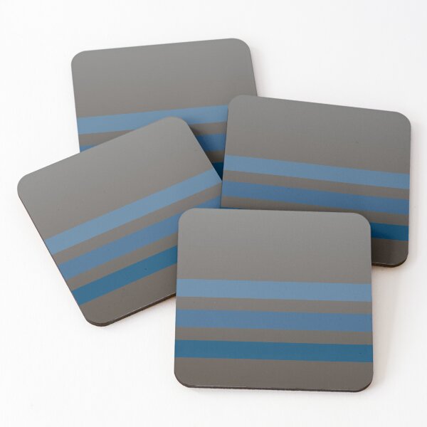 Item preview, Turquoise horizontal stripe design on a gradient taupe background  designed and sold by PetaJaneHome.