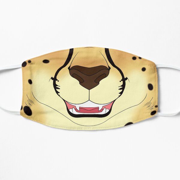 Cheetah Face Flat Mask