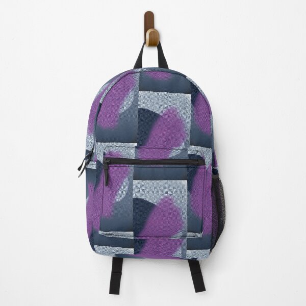 Item preview, Abstract geometric design. Triangles Rectangles Symmetrical pattern in black gray purple and white colors  designed and sold by Miledi.