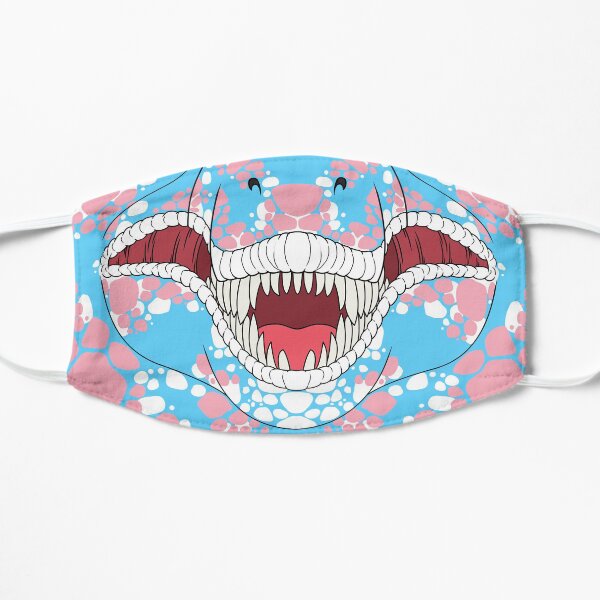 Pride Trans T-Rex Face Flat Mask