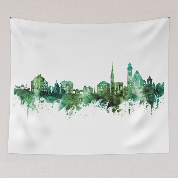 Item preview, Hallstatt Austria Skyline designed and sold by ArtPrints.