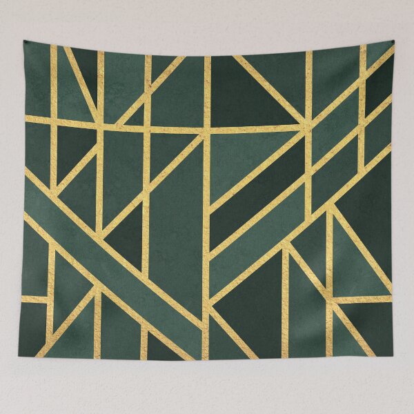 Item preview, green textured geometric shapes designed and sold by Pattern Girl.