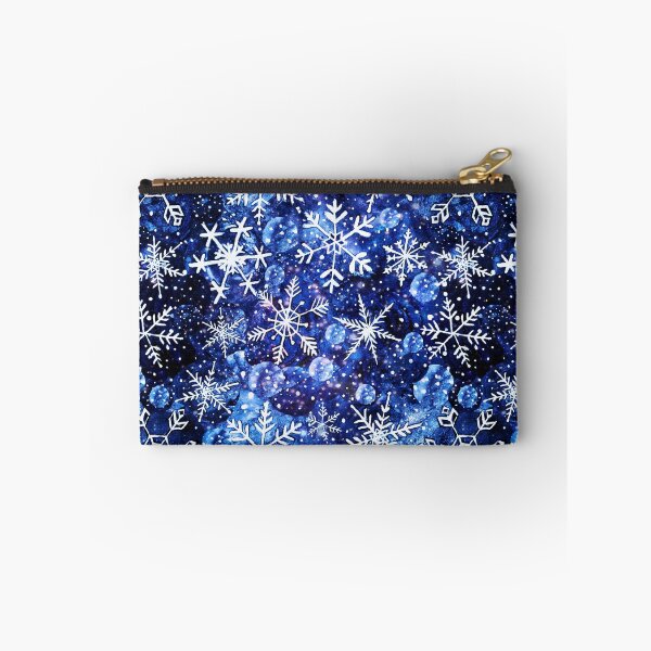 Item preview, Blue snowflake galaxy, Celestial snowflakes and stars in blue watercolor designed and sold by MagentaRose.