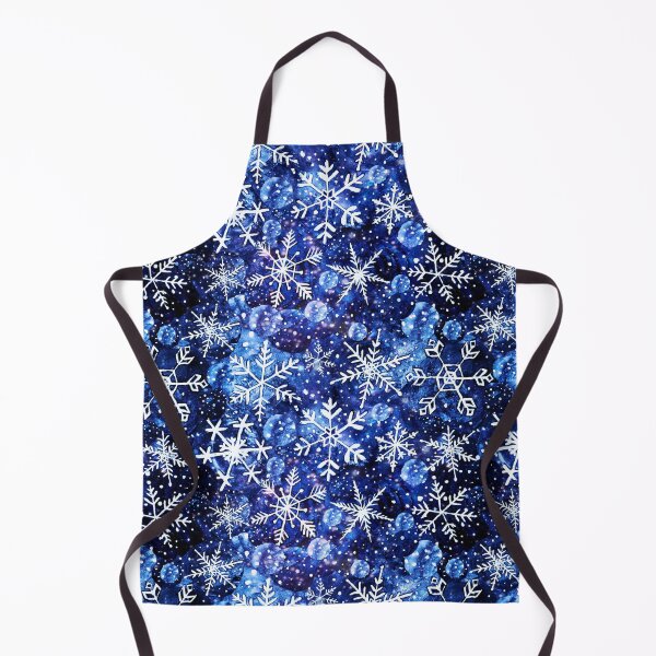 Item preview, Blue snowflake galaxy, Celestial snowflakes and stars in blue watercolor designed and sold by MagentaRose.