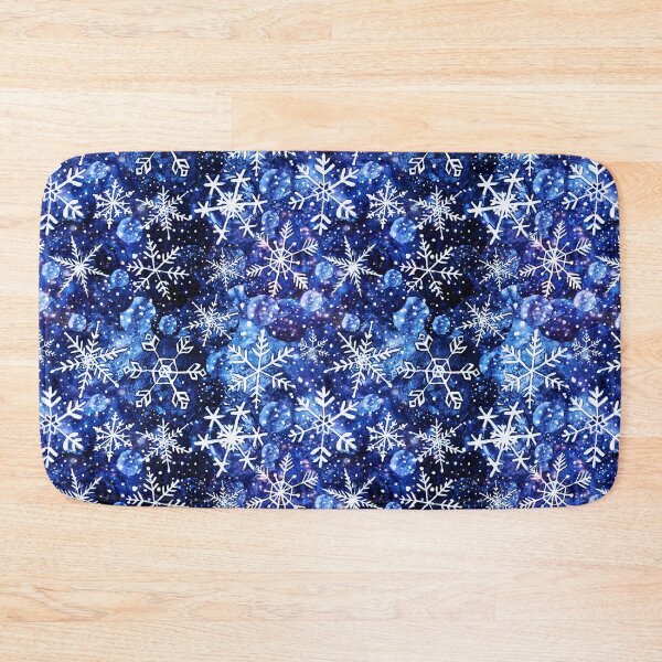 Item preview, Blue snowflake galaxy, Celestial snowflakes and stars in blue watercolor designed and sold by MagentaRose.