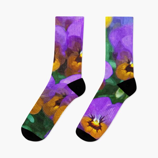 Item preview, Pansies of purple and yellow designed and sold by Hurasham.