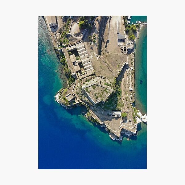 Old Fortress of Corfu Kerkira from above Photographic Print