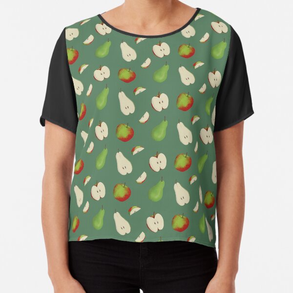 Apples and Pears Green Chiffon Top