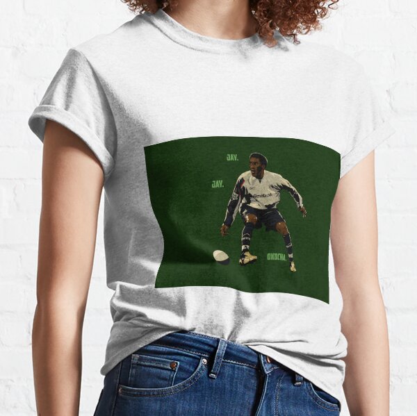 Bolton Wanderers Jay Jay Okocha T-Shirt Football Black White Print Men's Boys Clothing Gift