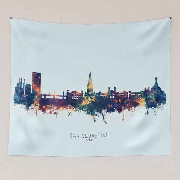 Item preview, San Sebastian Spain Skyline designed and sold by ArtPrints.