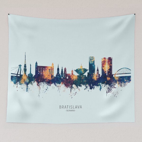 Item preview, Bratislava Slovakia Skyline designed and sold by ArtPrints.