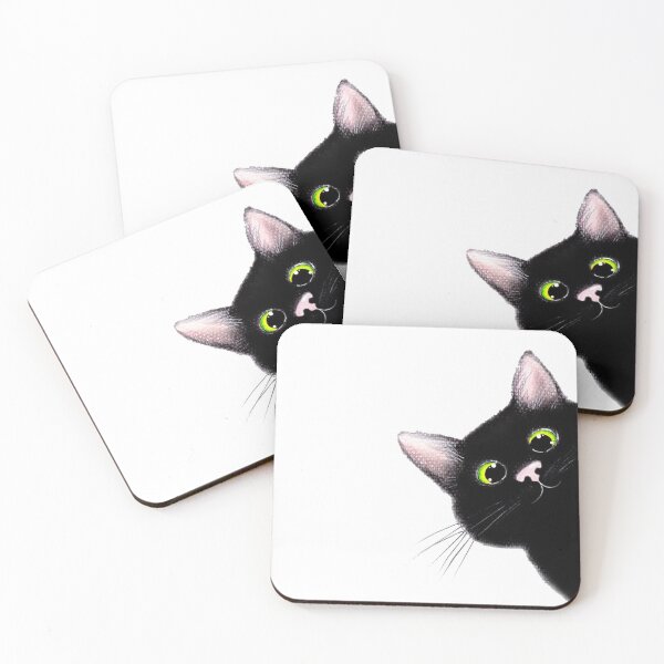 Item preview, Black cat peeking designed and sold by Madamad2004.
