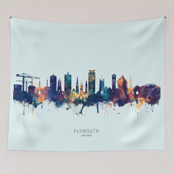 Item preview, Plymouth England Skyline designed and sold by ArtPrints.