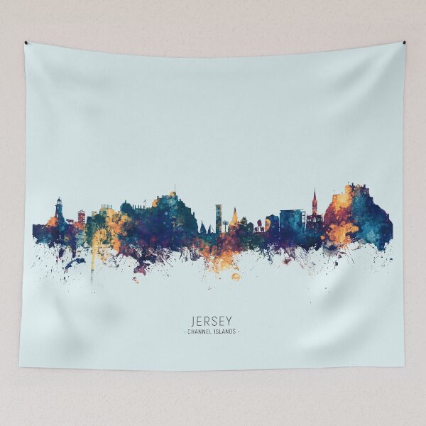Item preview, Jersey Channel Islands Skyline designed and sold by ArtPrints.