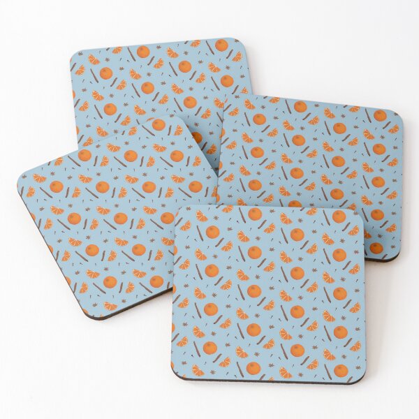 Mulled Wine Blue Coasters (Set of 4)