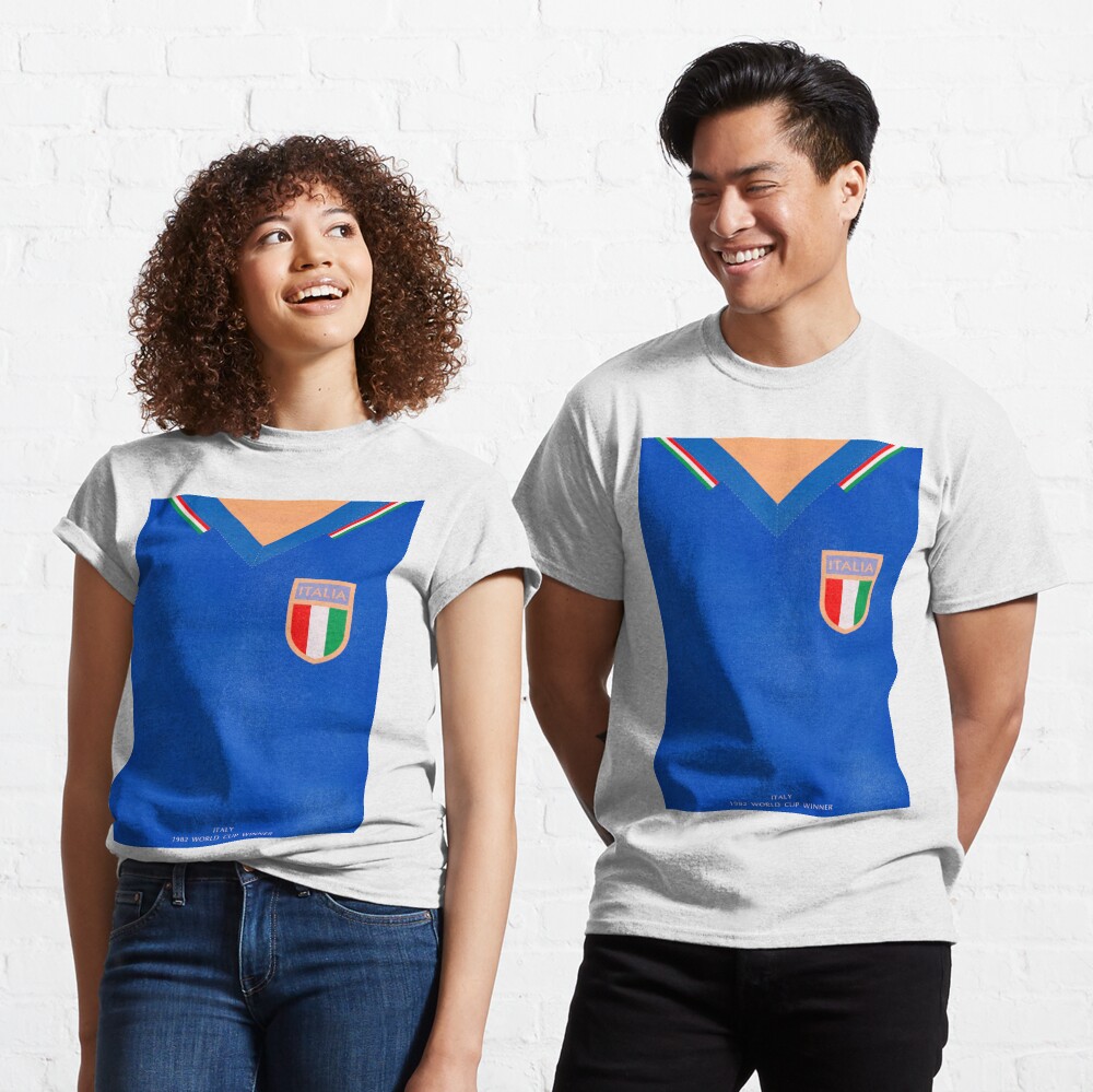 Society6 Graphic T-Shirt | Vintage World Cup Jersey, 1982 Italy Football Team Shirt, Paolo Rossi, Retro Football Shirt by Stefanoreves - Black - Medium