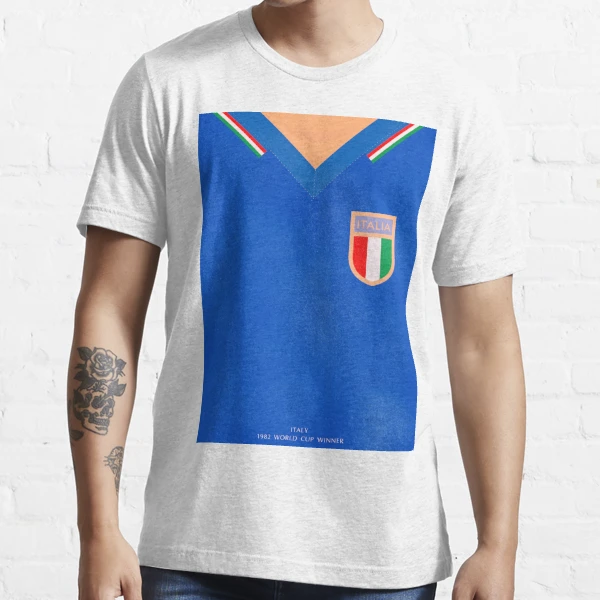 Society6 Graphic T-Shirt | Vintage World Cup Jersey, 1982 Italy Football Team Shirt, Paolo Rossi, Retro Football Shirt by Stefanoreves - Black - Medium