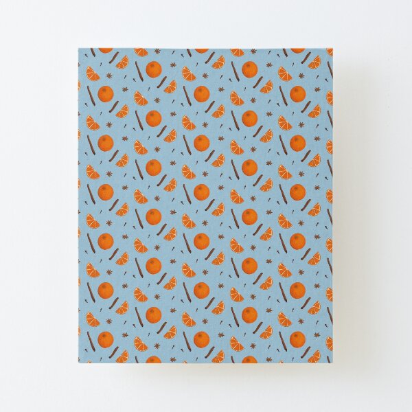 Mulled Wine Blue Canvas Mounted Print