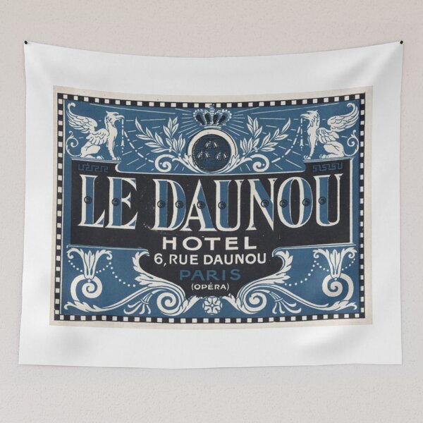 Item preview, France – Paris – Daunou – Vintage Luggage Label  designed and sold by imageresource.