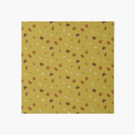 Go Nuts! yellow Art Board Print