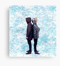 Dan & Phil | Blue petals Metal Print
