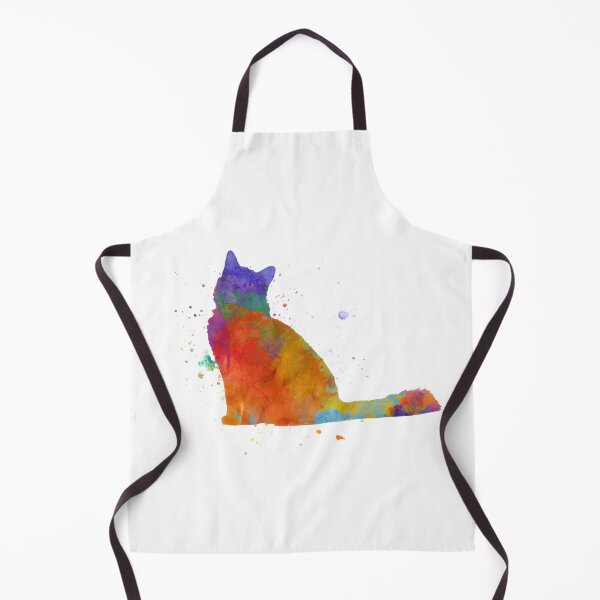 Item preview, Nebelung cat in watercolor designed and sold by paulrommer.