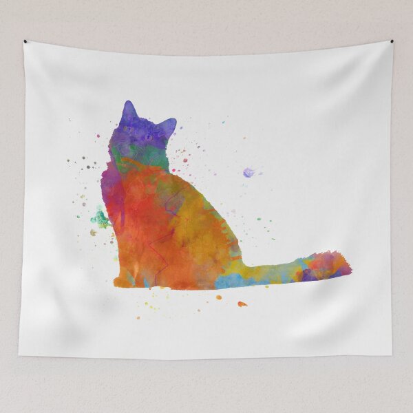 Item preview, Nebelung  cat in watercolor designed and sold by paulrommer.