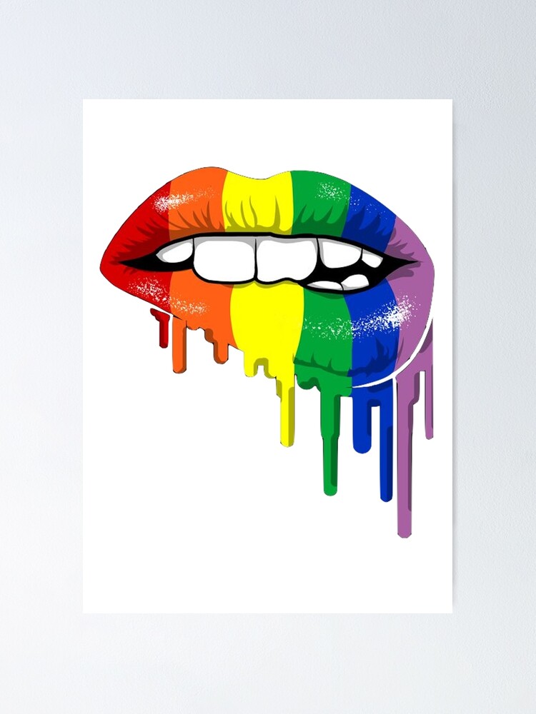 Lgbt Pride Rainbow Lips Poster For Sale By Sgkrishna Redbubble