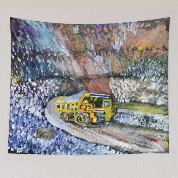 Item preview, Construction Quarry, Yellow Truck, Offroad Tractor, Cement Pickup designed and sold by CiliannArt.